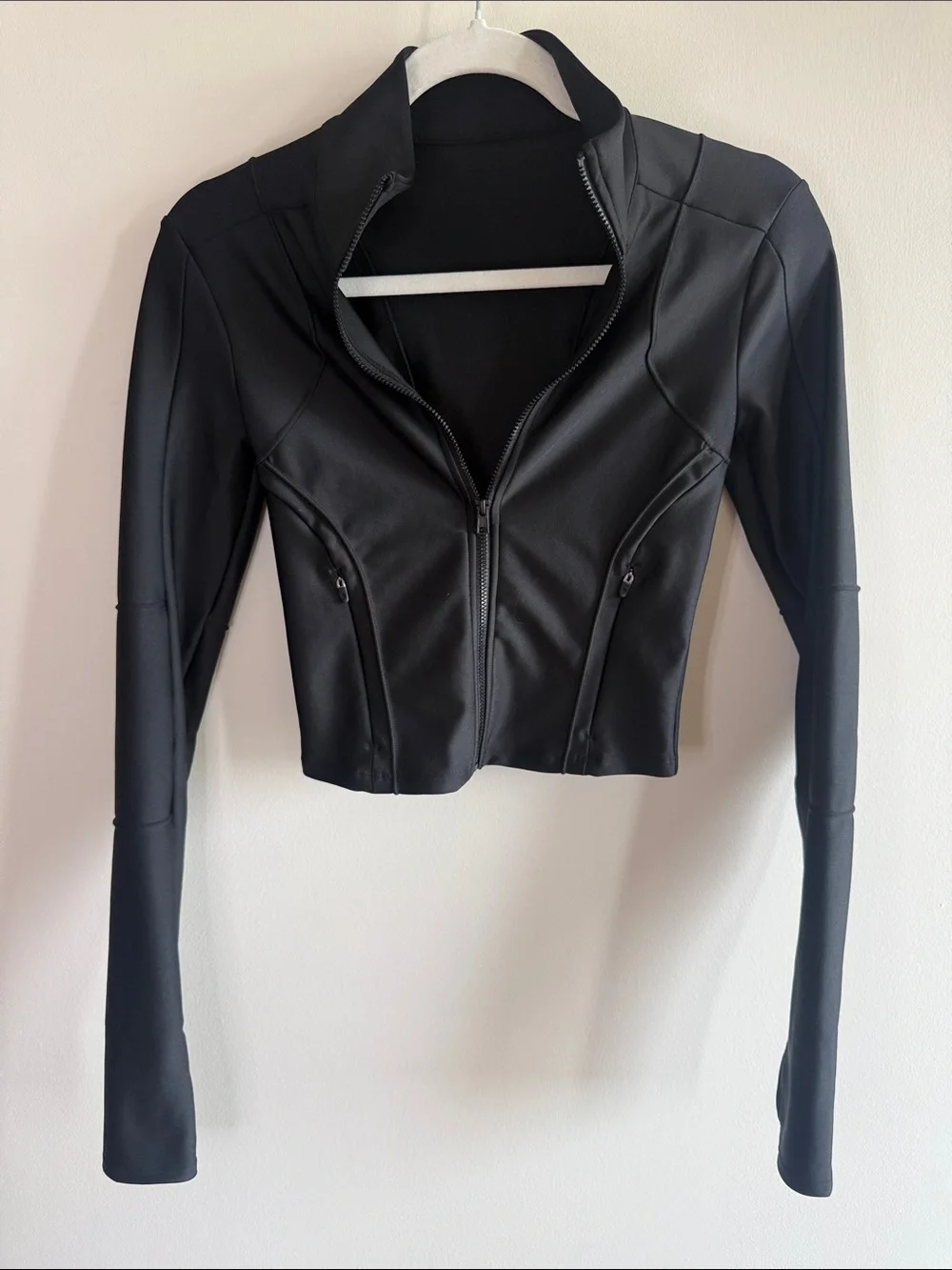ALO Yoga Black High-Waist Performance Leggings and zip up set
